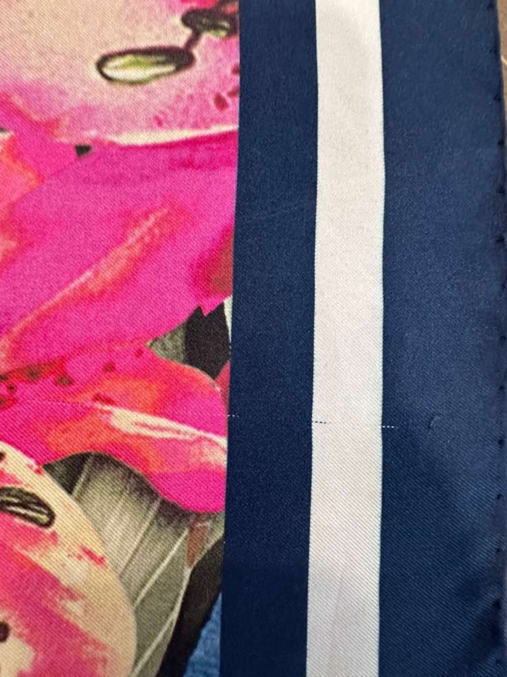 Unbranded Silk Scarf Floral Hand Rolled - Picture 8 of 10